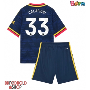 Arsenal Riccardo Calafiori #33 Udebanesæt Børn 2026-27 Kort ærmer (+ korte bukser)